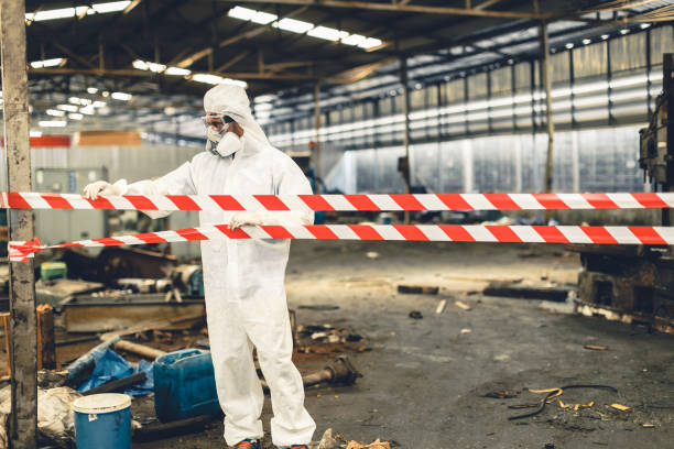 Professional Sewage Cleanup technician working in Alliance, OH